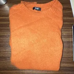 UNIQLO オレンジ 長袖セーター Lサイズ メンズ