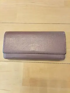 GUCCI　レディース　長財布　グレイッシュピンク　訳あり