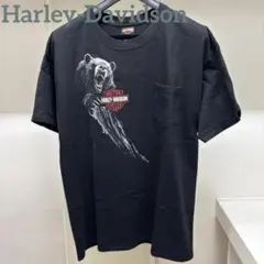 ハーレーダビッドソン　ポケット　Tシャツ アニマル　古着　ヴィンテージ　ベア　熊のサムネイル