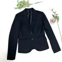 テーラードジャケット スーツジャケット ストライプ ブラック 仕事着 OL