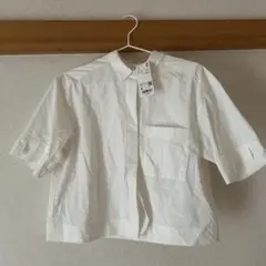 UNIQLO ナイロンボクシーショートシャツ ホワイト Mのサムネイル
