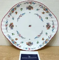 MINTON 花柄の楕円形皿 ミントン ハドンホール 50周年記念 22cm オーバル皿 楕円皿 花柄