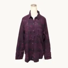★新品★ホリスター★ウォッシュ加工チェックシャツ (Purple/S)