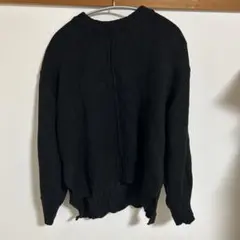 【 INGNI 】天竺サイドスリットニット ブラック M