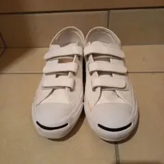 コンバース　ジャックパーセル　ホワイト ベルクロ ジャッパー　V3　レザー