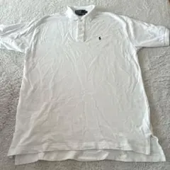 【希少サイズ】ポロラルフローレン 鹿の子 ポロシャツ ホワイト L（LL相当）