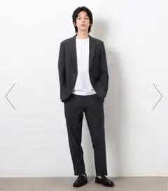 コムサイズム　シアサッカー　上下セット　セットアップ　メンズ　スーツ