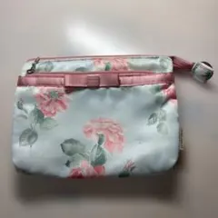LAURA ASHLEY ローラアシュレイ ポーチ 花柄 リボンのサムネイル