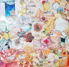 海外 装飾 マスキングテープ フレークシール100枚 ＋a