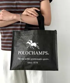 POLOCHAMPS ポロチャンプス SHOPPER BAG エコバッグ 黒
