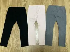 ユニクロ　10分丈　レギンスパンツ　110㎝ 黒　ピンク　グレー　長ズボン