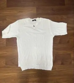 Cambio ホワイトニット ショートスリーブ