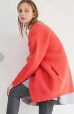 ELENDEEK エレンディーク　ラクーンミックスカーディガン　ピンク