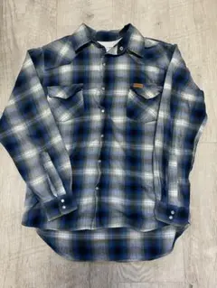 【WOOLRICH】ウールリッチ フランネルチェックシャツ ブルー系 ウエスタン