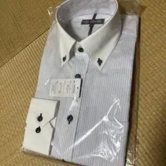 【最終値下げ】SAN LAZZARO ストライプ　長袖 ワイシャツ Mサイズ