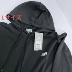 【新品タグ付】ニューバランス スウェットパーカー 黒 Lサイズ(JAPAN)ロゴ