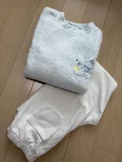 ユニクロ　フリース　すみっコぐらし パジャマ150 水色　ルームウェア