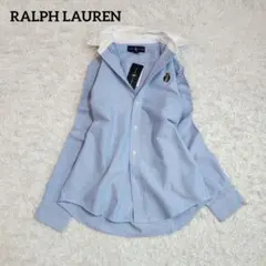 新品タグ付】ラルフローレン ポロベア 刺繍 クレリックシャツ 