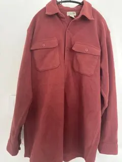 90s〜00s L.L.Bean 赤色 厚手フランネルシャツ L-TALL