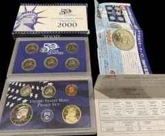 米国造幣局 2000年銘　プルーフ貨幣セット | 5枚入り×2箱　US発行 復刻のサムネイル