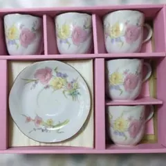 花柄カップ・ソーサー5客セット