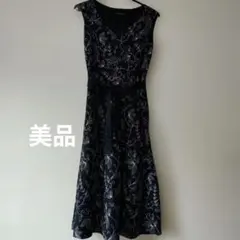 ローラアシュレイ　綿ワンピース　一面刺繍