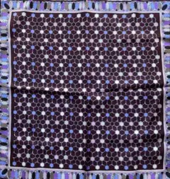 エミリオプッチ　シルク　パープル、ネイビー、バーガンディ系スカーフ　41x 41