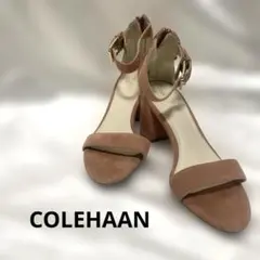 COLE HAAN スエード調 アンクルストラップ サンダル ピンクのサムネイル