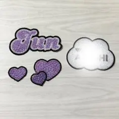 デコうちわ パーツ4点セット ［Jun紫色］