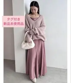 スナイデル　深Vニットセットキャミワンピース