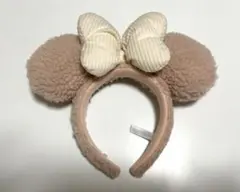 ミニー　カチューシャ　ボア　モコモコ　ピンク　ディズニー