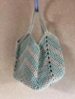 ミニトートバック ランチバック ハンドメイド 編み物