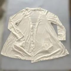 NICE CLAUP 長袖 カーディガン オフホワイトのサムネイル