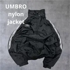 00s UMBRO ナイロンジャケット 短丈 ドローコード グランジ アーカイブ
