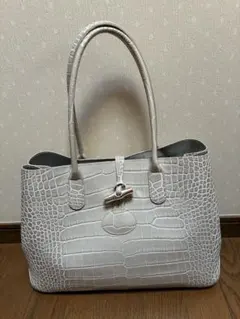 超美品LONGCHAMP ロゾ トートバッグ レザー クロコダイル