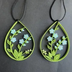 ペーパークイリング リース ハンドメイド 壁面飾り 花のサムネイル