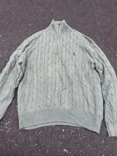 Polo Ralph Lauren カーキーケーブルニット