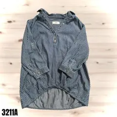 r·p·s アールピーエス ストライプ 五分袖シャツ 3211