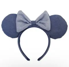 ディズニー カチューシャ ミニー 青 デニム