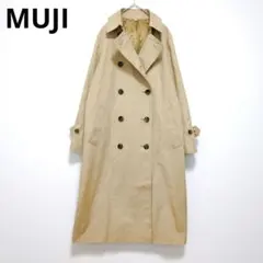 無印 トレンチコート S ベージュ ダブルブレスト オフィス 通勤 定番 綿混