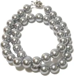 冠婚葬祭用10ミリ大粒貝パールネックレス シルバーkai10mm-sve