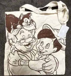 ディズニー　トートバッグ　ピノキオ