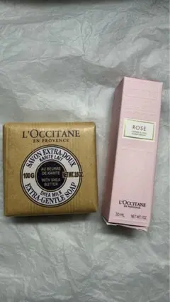 ロクシタン シアソープ 100g & ローズ ハンドクリーム 30ml セット