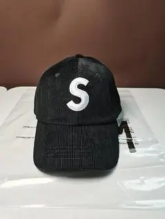 SUPREME コーデュロイ ベースボールキャップ 黒