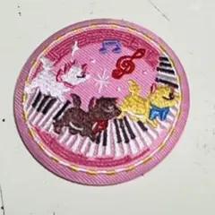 刺繍缶バッジ ディズニー おしゃれキャット