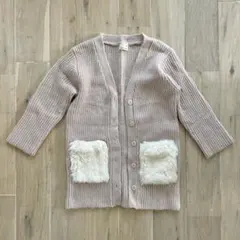 プティマイン　ロングニットカーディガン　80 90