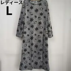 【新品】スヌーピー ルームウェア ロングワンピース レディース L ブラックのサムネイル