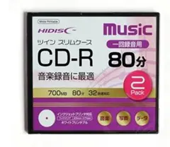 HIDISC 音楽用 CD-R 80分 2枚パック