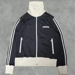 希少 adidas 00s トラックジャケット Lサイズ ジャージ 黒×白