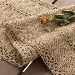ナチュラル　ジュート テーブルランナー36　北欧　ヴィンテージ　天然素材　麻